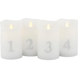 Sirius LED adventsljus, vit/silver