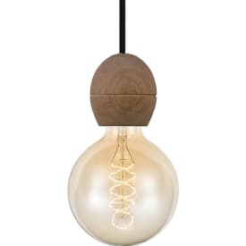 Halo Design Round pendeloppheng, mørkt tre