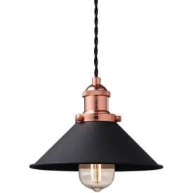 Nielsen Light Neksø pendellampa, svart/koppar