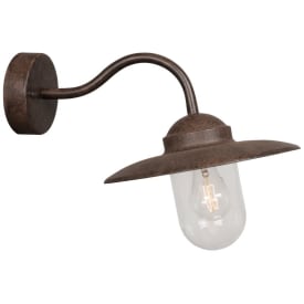 Nordlux Luxembourg vägglampa utomhus, rost