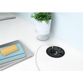 LOOP IN 80 mm Schuko-uttag med 2M kabel, svart