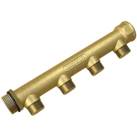 Wavin fordelerrør 3/4", fast muffe, 4 afgreninger 1/2"