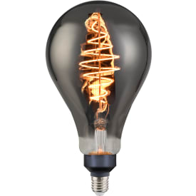 3 stk Nordlux Deco Gigant Spiral dråbeformet E27 globepære, 8,5W, røgfarvet