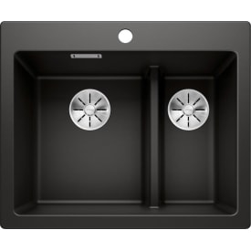 Blanco Pleon 6 Split UXI kjøkkenvask, 61,50x51 cm, sort