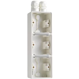 3 stk Base 3-modul, 2 x M20, IP55, hvit