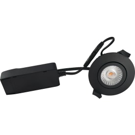 Nordtronic Low Profile ECO innfelt spotlight, matt svart, 2700K