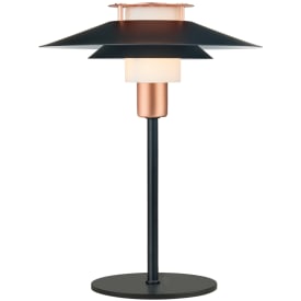 Halo Design Rivoli bordslampa, svart/koppar