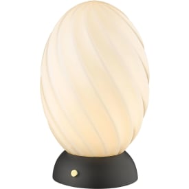 Halo Design Twist Egg bordlampe, sort