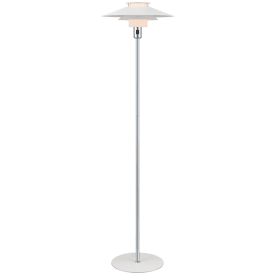Halo Design Rivoli golvlampa, vit/krom