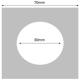 Grohe täckbricka, 70x70 mm, krom