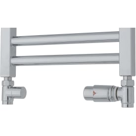 Ventilsett m/returtermostat rett, krom