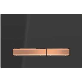 Geberit Sigma 50 Square betjeningsplate, sort/rødgull
