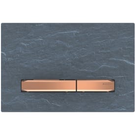 Geberit Sigma 50 Square betjeningsplade, skifer/rødguld