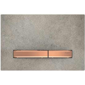 Geberit Sigma 50 Square betjeningsplate, betonglook/rødgull