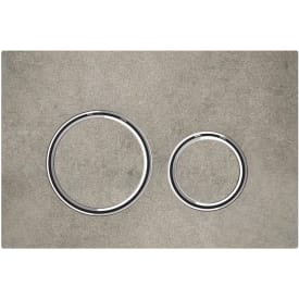 Geberit Sigma 50 spolplatta, betongoptik/krom