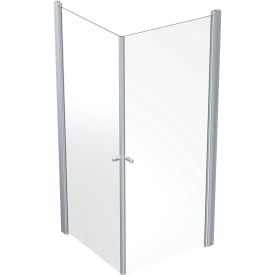 Contura Shower Space dusjhjørne, 89x89 cm, klart glass, aluminium profil