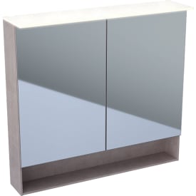 Geberit Acanto spejlskab med lys, sensor, 90x83 cm, eg