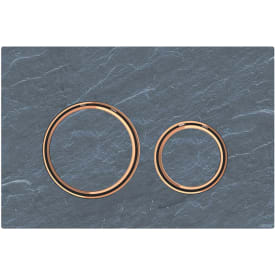 Geberit Sigma 50 Round betjeningsplate, skiffer/rødgull