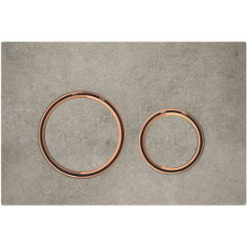 Geberit Sigma 50 Round betjeningsplate, betonglook/rødgull
