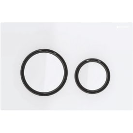 Geberit Sigma 50 spolplatta, vit/svart krom