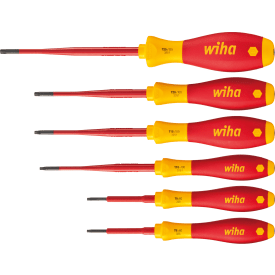 Wiha Slimfix skruvmejselsats, 1000V, 6 delar, Torx