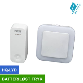 Trend trådlös dörrklocka premium Bluu 1 för batteri, vit