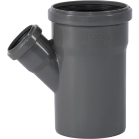 Ostendorf grenrör, 45°, Ø110x50 mm, plast, grå