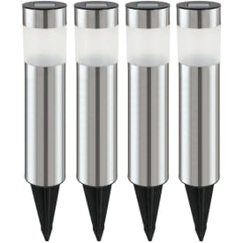 Eglo solcelle bedlampe, rustfri stål, 4 stk.