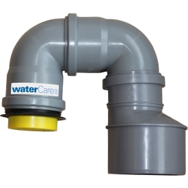 WaterCare kullfilter i 75 mm bend med overgang til 110 mm