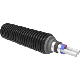 Uponor Ecoflex VIP Thermo Twin värmerörskulvert, 2x25 mm (meterpris)