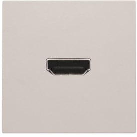 Niko HDMI uttak for pluggmontering, lys grå