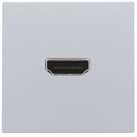 Niko HDMI uttak for pluggmontering, sølv