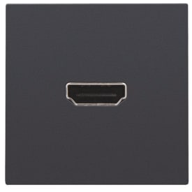 Niko HDMI uttak for pluggmontering, antrasitt