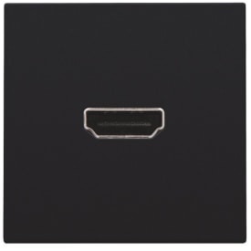 Niko HDMI uttak for pluggmontering, svart