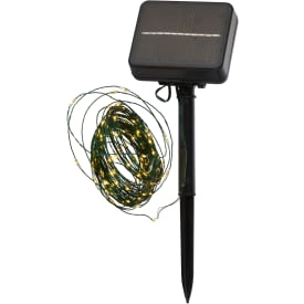 Knirke Solar lyskæde, 80 LED, 7,9m, solcelle, grøn