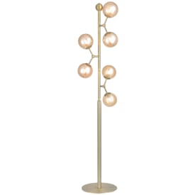 Halo Design Atom golvlampa, bärnstensfärgad