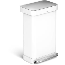 Simplehuman affaldsspand, 45 liter, pedal, hvid