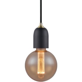 Halo Design klassisk lampeoppheng, svartoljet tre