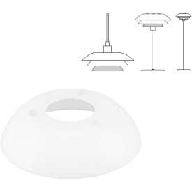 Dyberg Larsen reservglas för DL20 lampor, nedersta skärm (universal)