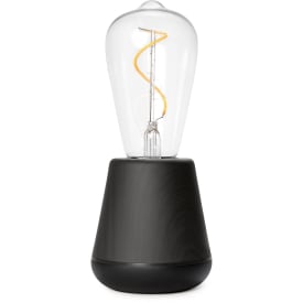 Humble One genopladelig bordlampe, sort eg