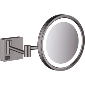 Hansgrohe AddStoris sminkspegel med belysning, borstad svart krom