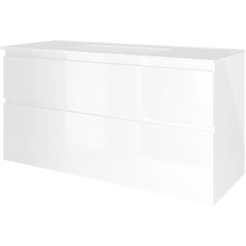 Sanibell Proline møbelpakke, 121x46,8 cm, hvit høyglans