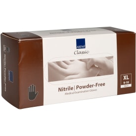 Abena Classic engangshandske, nitril, pudderfri, sort, str. XL