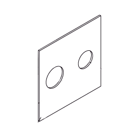 Børma frontplade 150x150 mm til A6 indbygningsarmatur