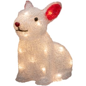 Konstsmide Kanin i akryl 22 cm, 24 varmhvide LED.