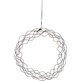 Star Trading Curly juledekorasjon, Ø30 cm, sort