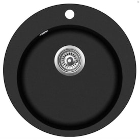 Lavabo Saturn kjøkkenvask, Ø50,5 cm, sort