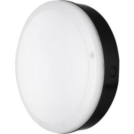 Ledvance Surface Bulkhead vegglampe utendørs med sensor, svart, 4000K, Ø30 cm