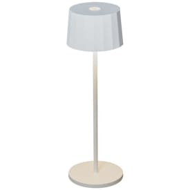 Konstsmide Positano oppladbar bordlampe utendørs, hvit