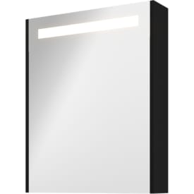 Sanibell Proline, spejlskab med LED belysning, 60 x 74 cm, matsort paneler